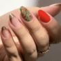 multi colored best christmas nail colors