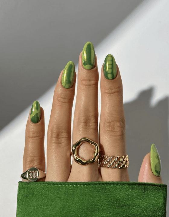 Green Summer Nail Designs