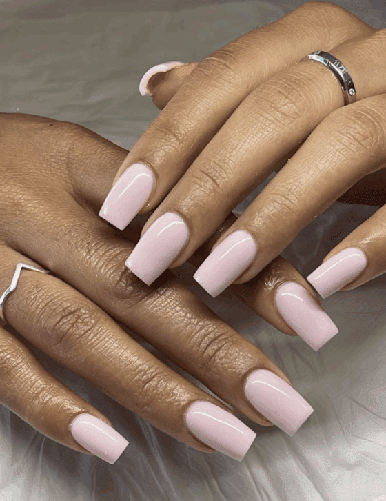 pink plain nail ideas