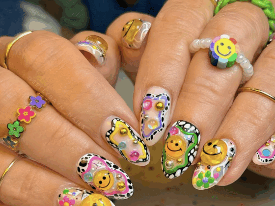 colorful happy nail designs