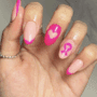Pink breast cancer designs for nails