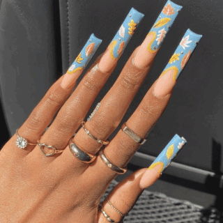 fall leaf nail designs