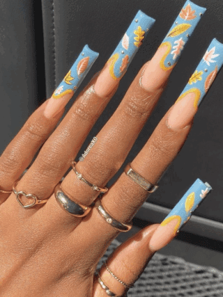 fall leaf nail designs
