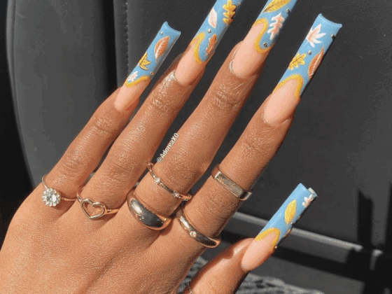 fall leaf nail designs
