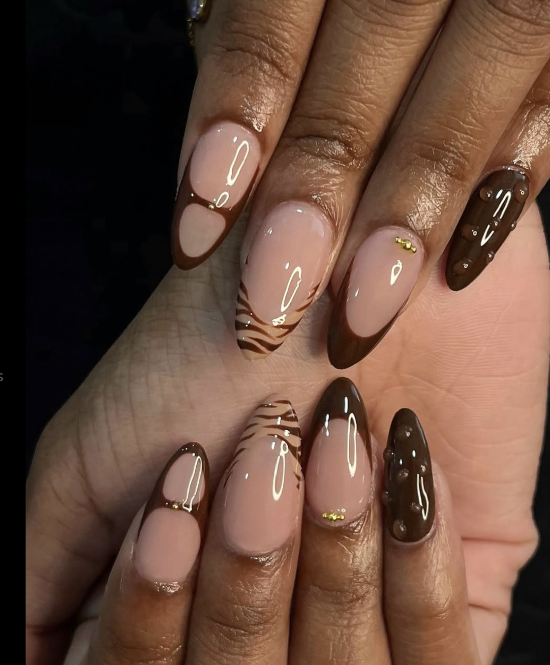 Elegant Chocolate Nails for Fall