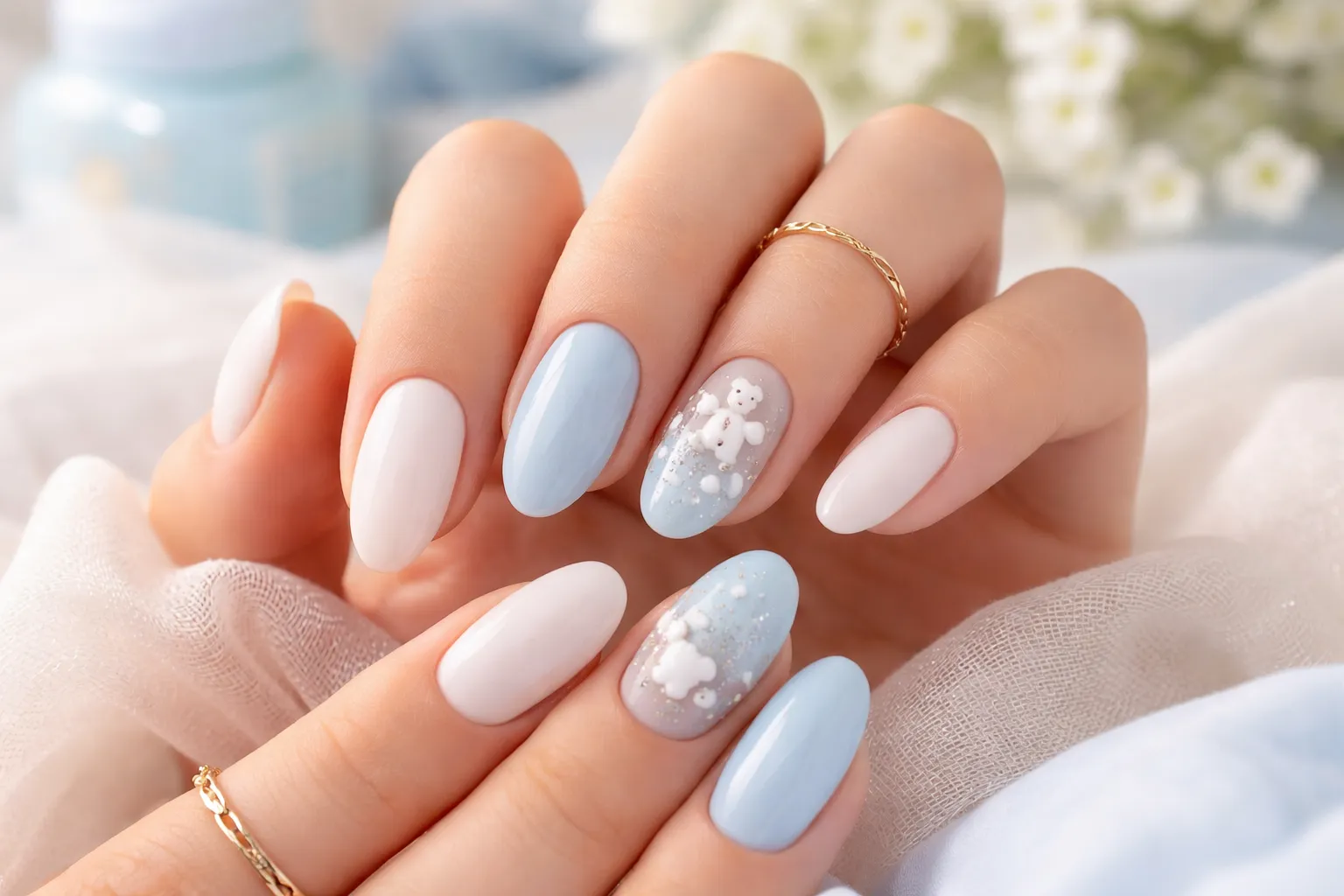 Baby Shower Nails Boy 1