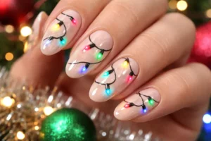 Christmas Lights Nail Designs (1)