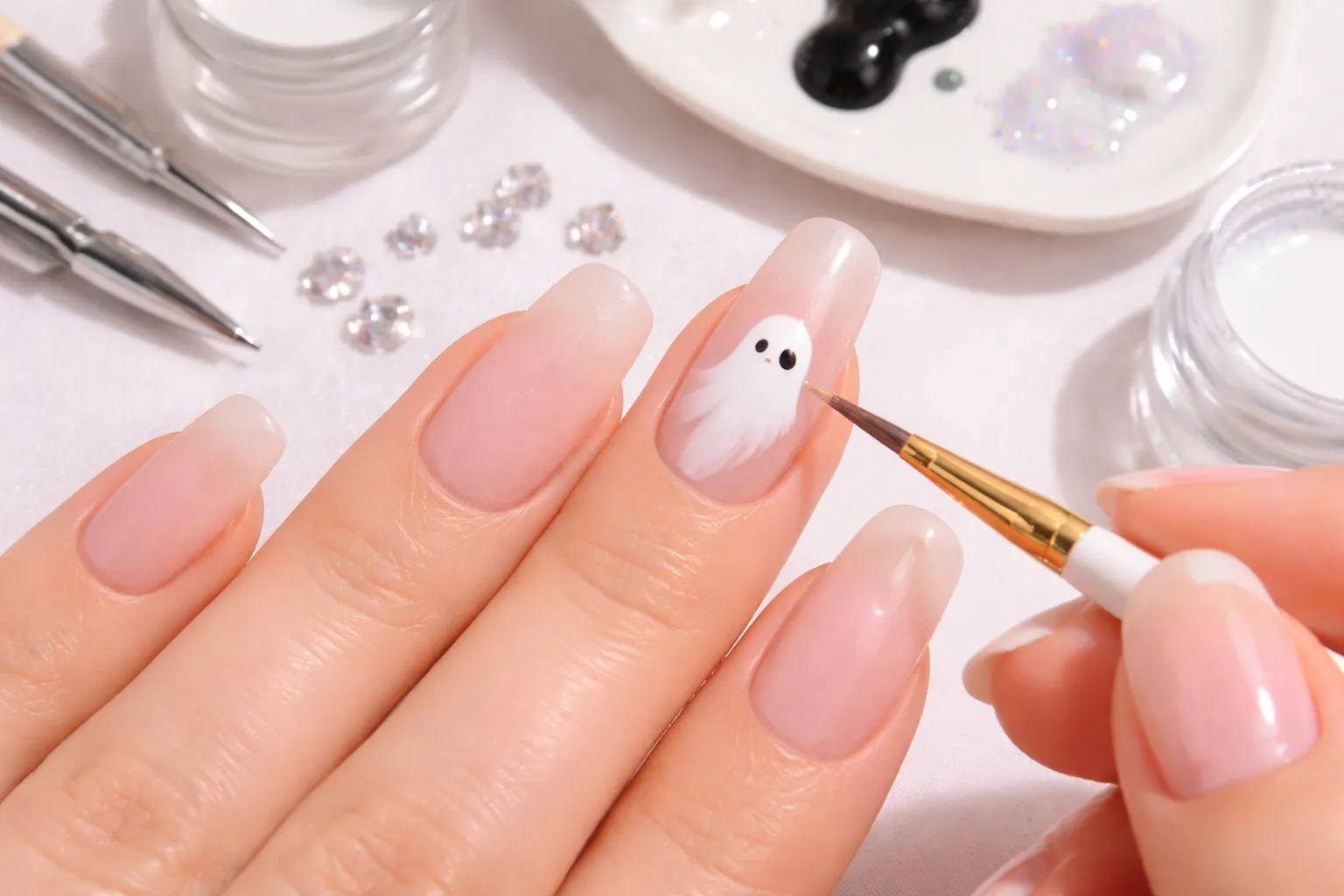 DIY Ghost Nail Design - A Practical Walkthrough