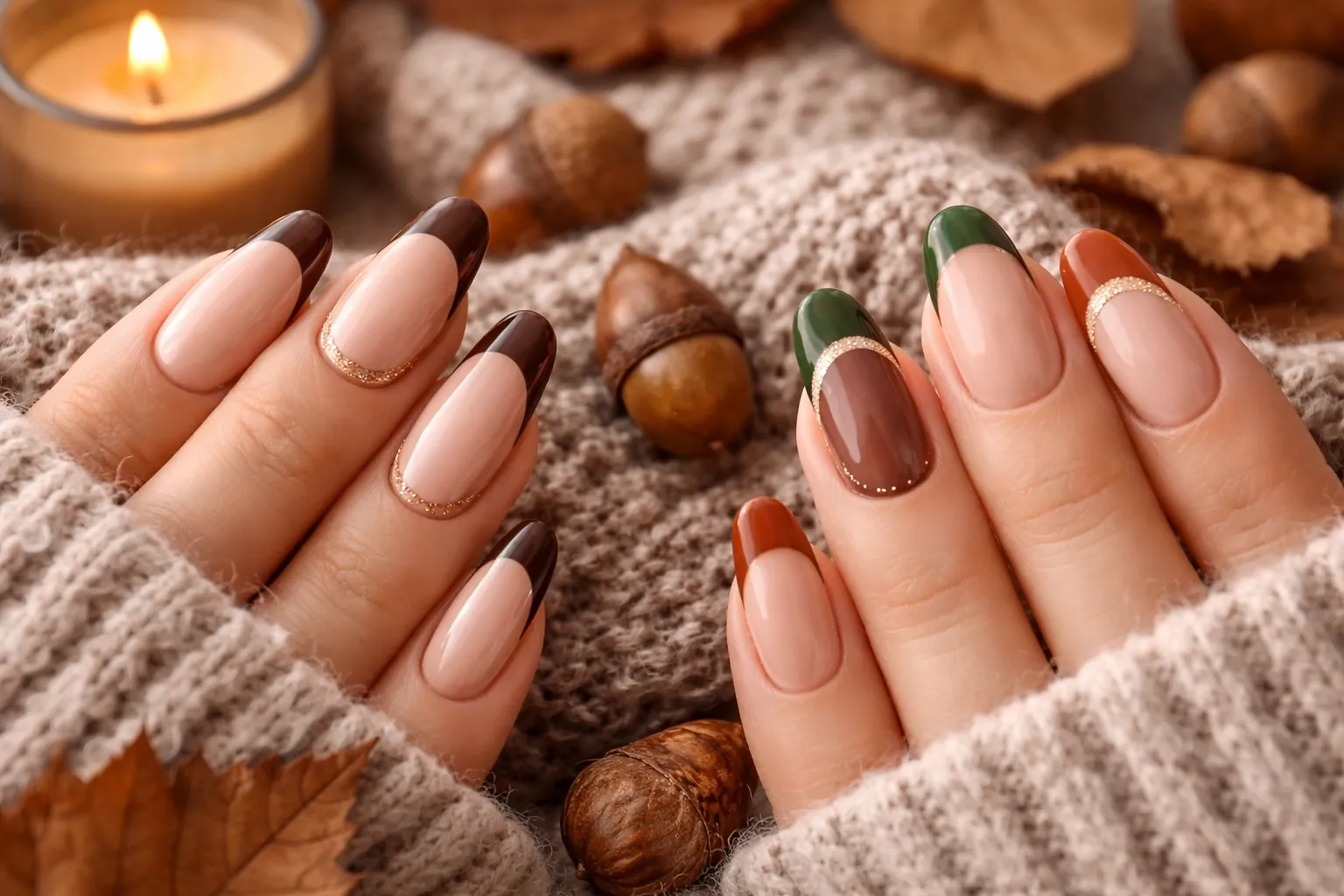 Fall French Tip Nail Inspo - The Seasonal Glow-Up