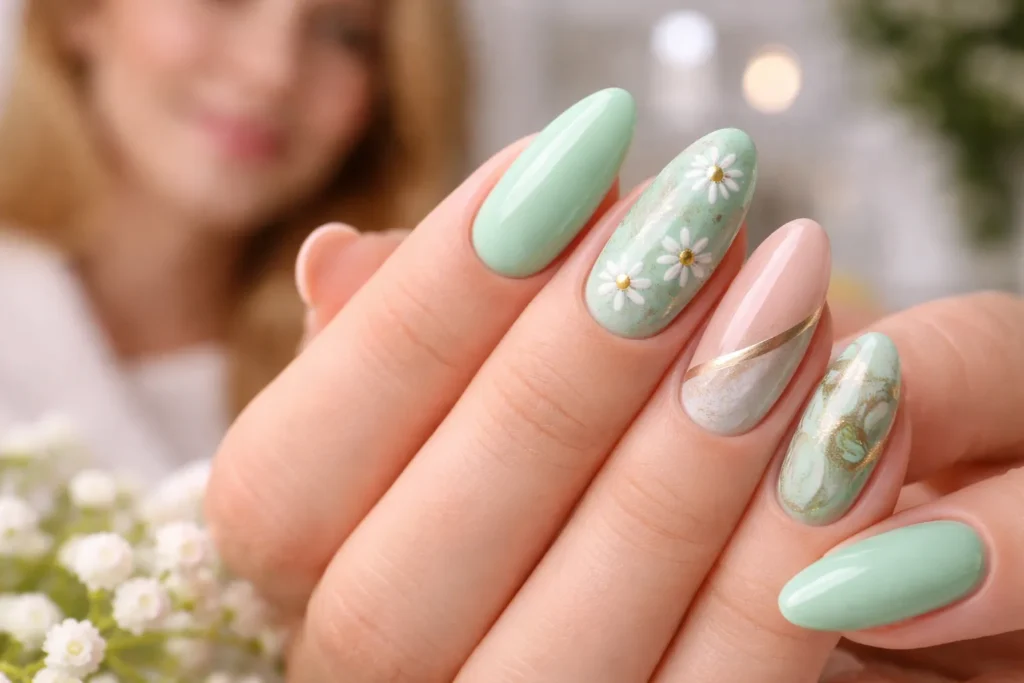 Mint Green Nail Designs 3