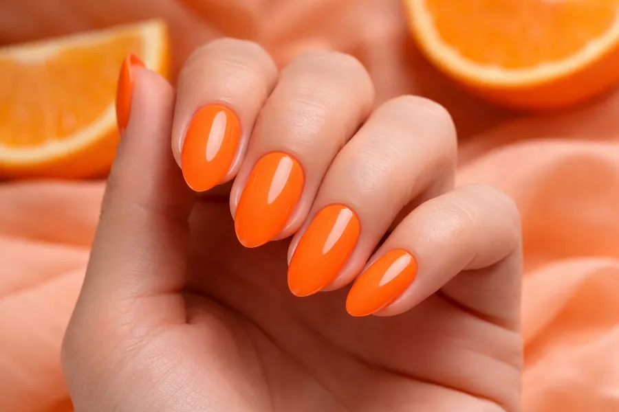 Orange Fingernail Polish (1)