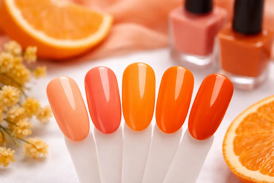 Orange Fingernail Polish (2)