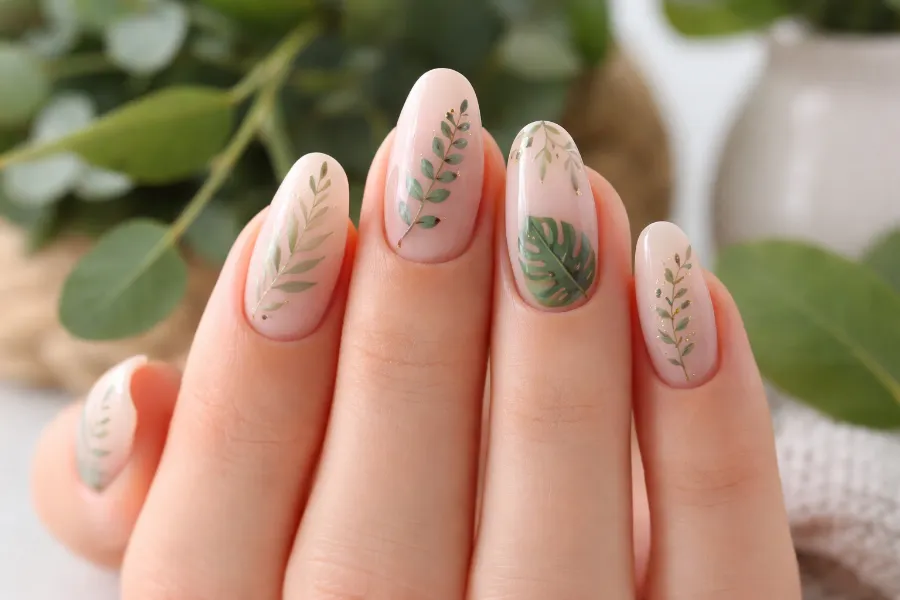 Plant Nail Art (1)