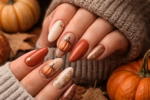 Pumpkin Nail Designs 1