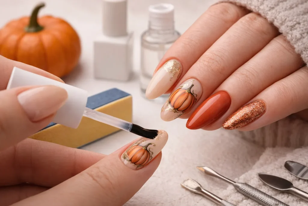 Pumpkin Nail Designs 3