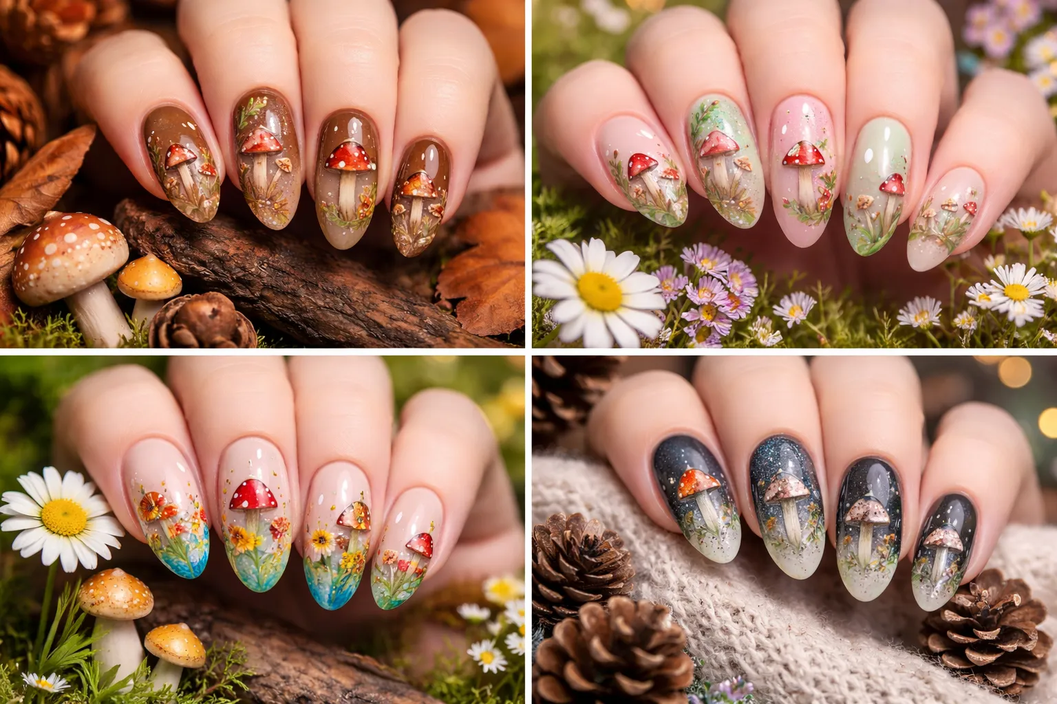 Seasonal Mushroom Nail Ideas