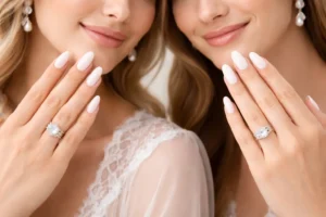 White Wedding Nails 2