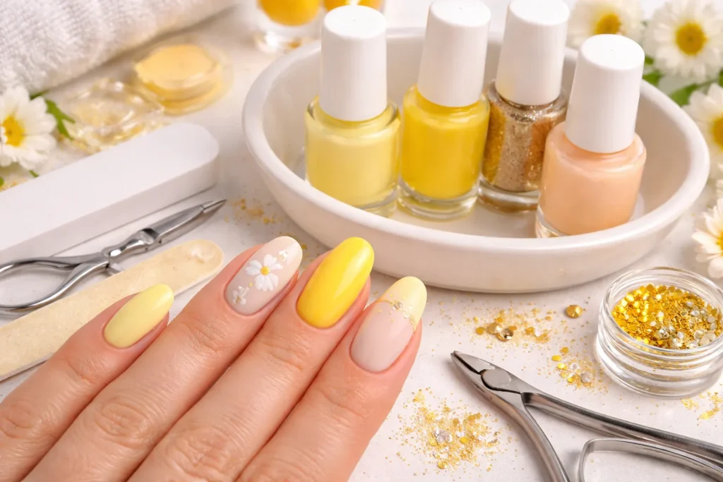 Yellow Nails Design 3