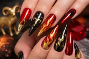 aries zodiac aries nails (1)