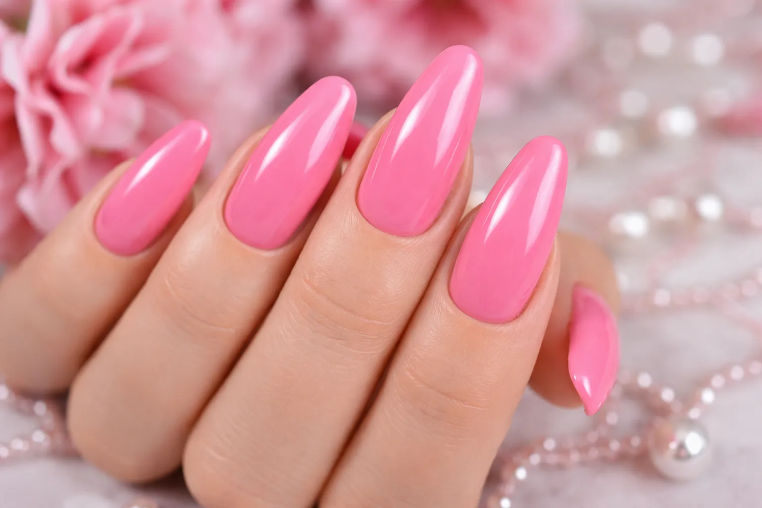 barbie pink nails