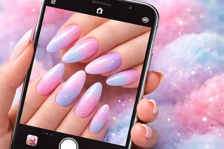 cotton candy nails (3)