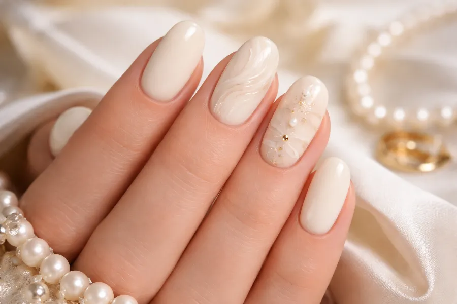 cream nail designs (1)