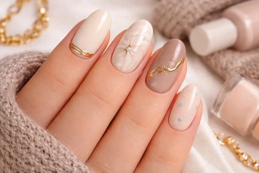 cream nail designs (2)