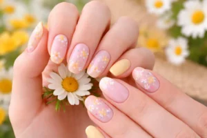easy summer flower nail designs