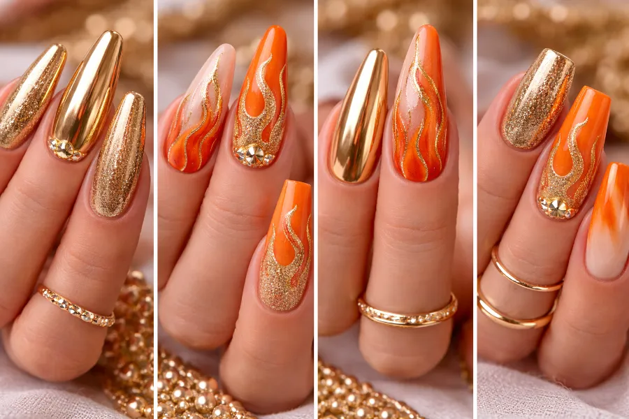 leo inspired nails (2)