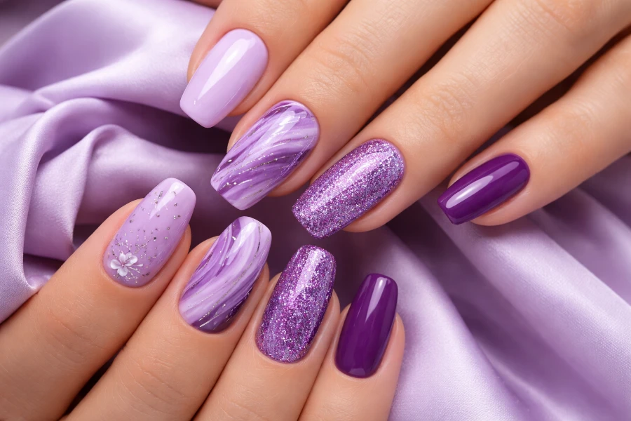 nail art viola (1)