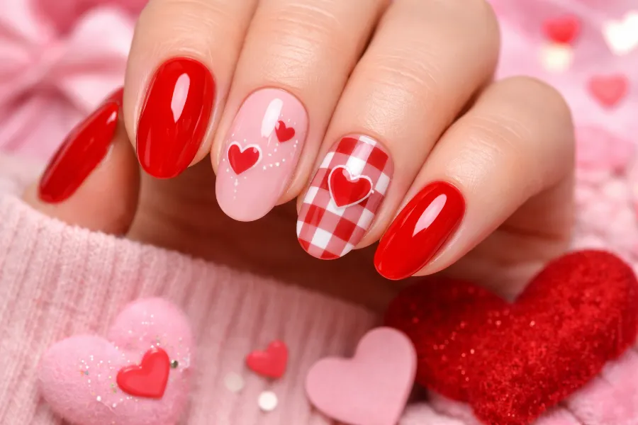 red hot valentine's day nail designs (2)