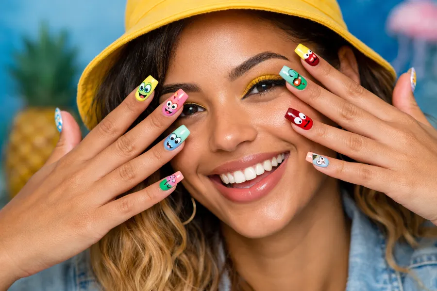spongebob nail designs (1)