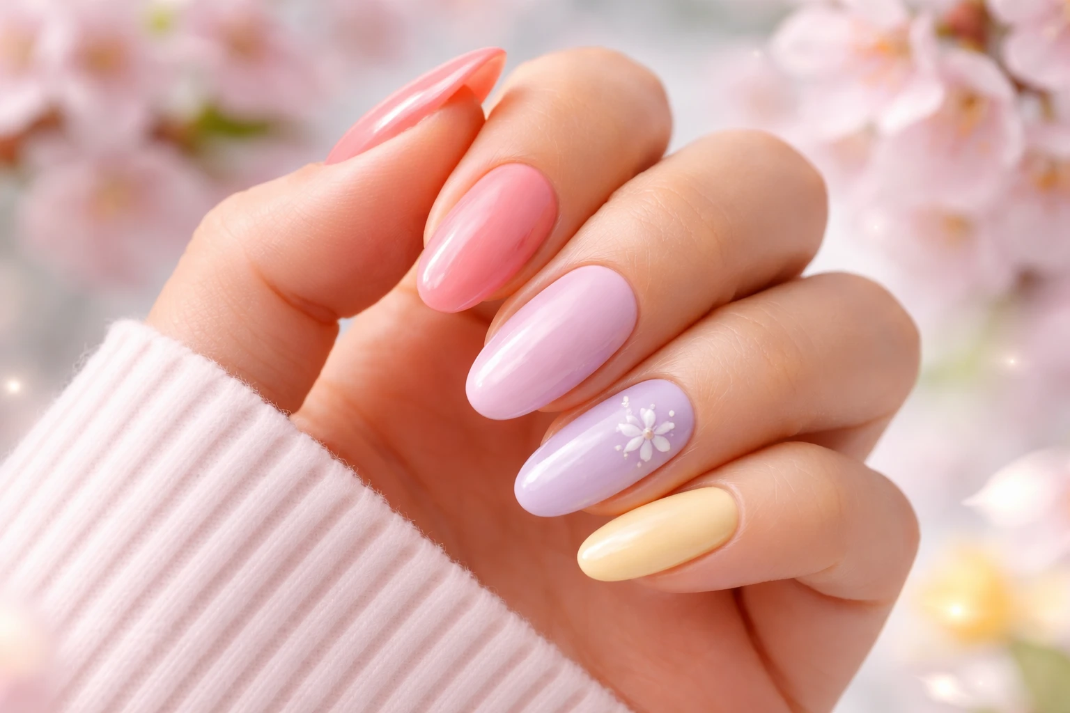 Matte vs Glossy Spring Nail Finishes 1