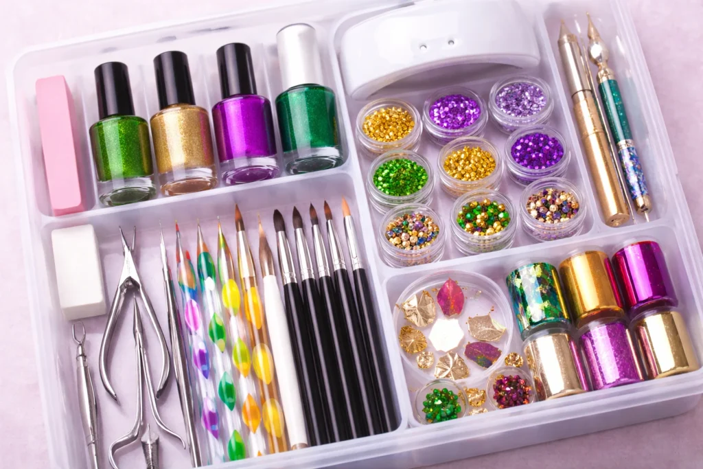 Tools Needed for Mardi Gras Nail Art 4