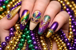 mardi gras nail designs 1