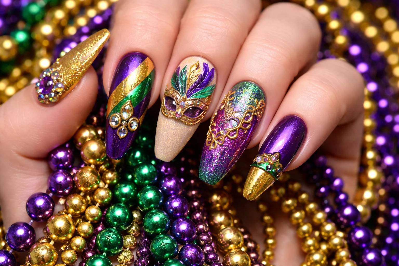 mardi gras nail designs 1