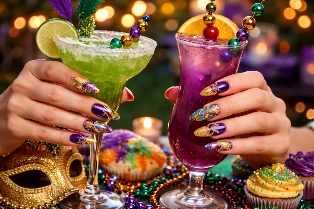 mardi gras nail designs 2