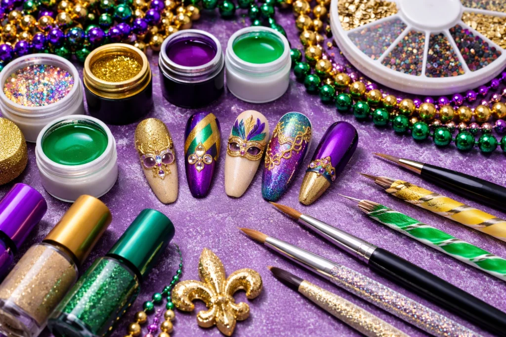 mardi gras nail designs 3