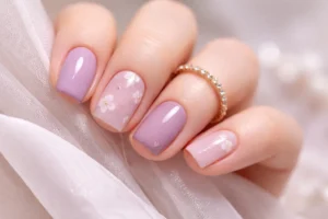 romantic purple nail designs short nails 1