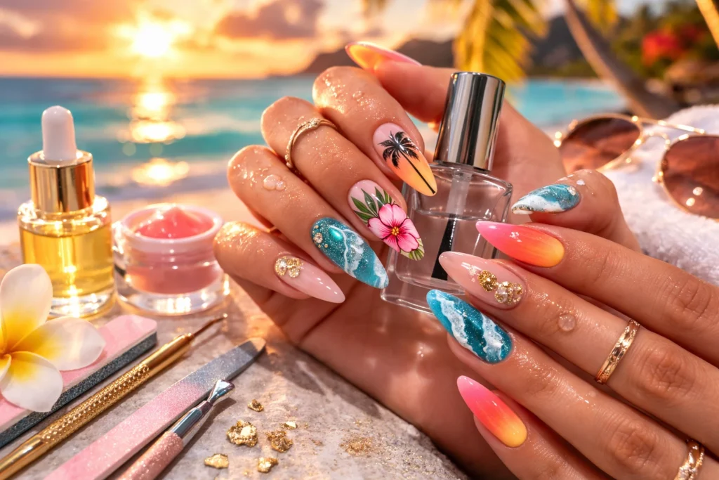 Hawaii Nails Inspo for Summer Vacation 5