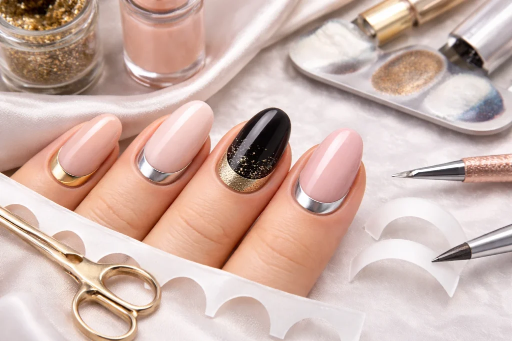 Reverse French Manicure Design Ideas 2