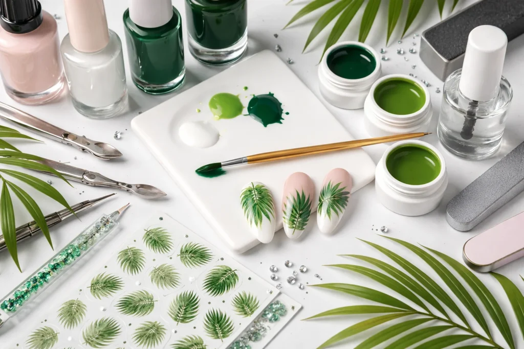 Tropical Palm Leaf Nail Designs 2